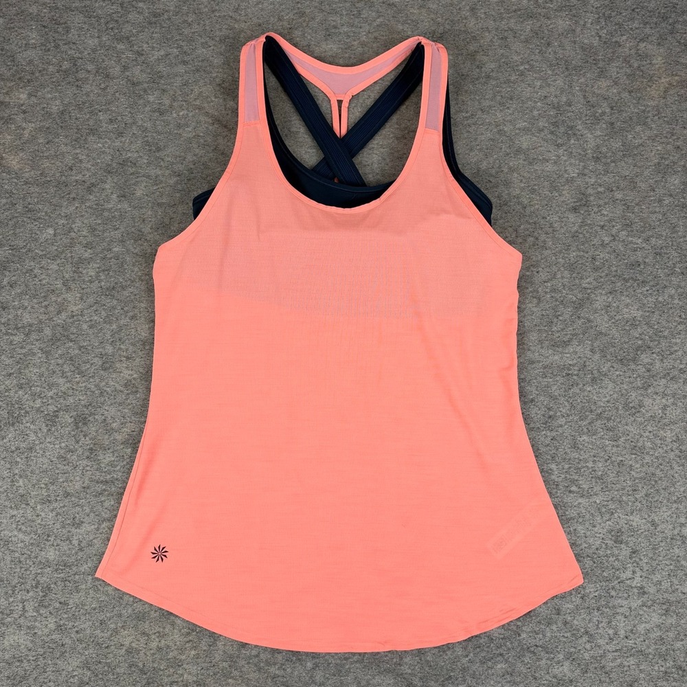 Athleta Box Jump 2-in-1 Tank Top Pink Womens Small S